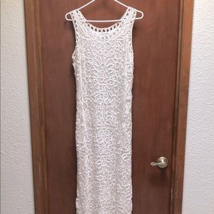 Soulmates Beaded Hand Crochet Silk Dress Size M